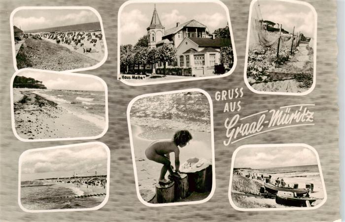 Graal-Mueritz Ostseebad Strandpartien Haus Malta Bootsliegeplatz