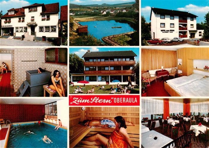 Oberaula Hotel Pension Zum Stern Gastraum Gaestezimmer Badesee Hallenbad Sauna L