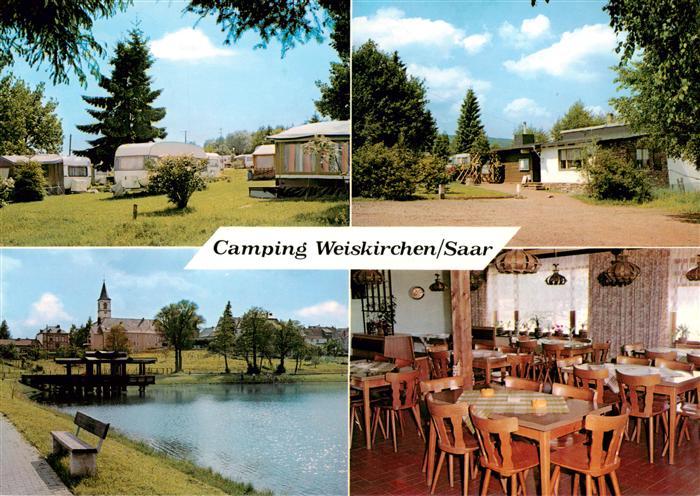 Weiskirchen Saar Campingplatz des DCC Bungalows Restaurant Badesee