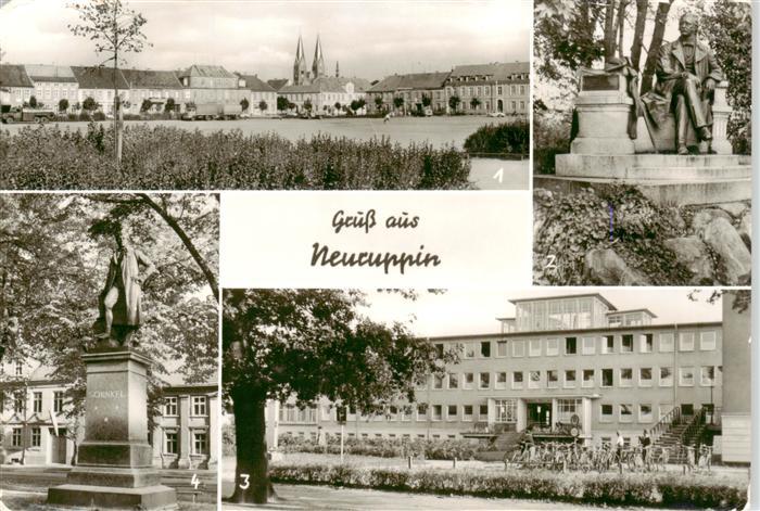 Neuruppin Neu-Ruppin Ernst Thaelmann Platz Fontane Denkmal Poliklinik Schinkel D