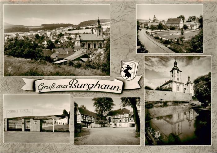 Burghaun Panorama Teilansicht Schloss Sportfeld