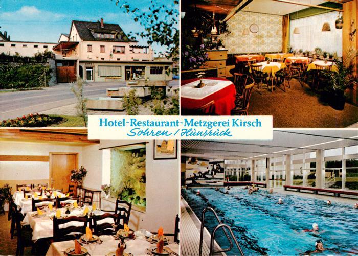 Sohren Hotel Restaurant Metzgerei Kirsch Gastraeume Hallenbad