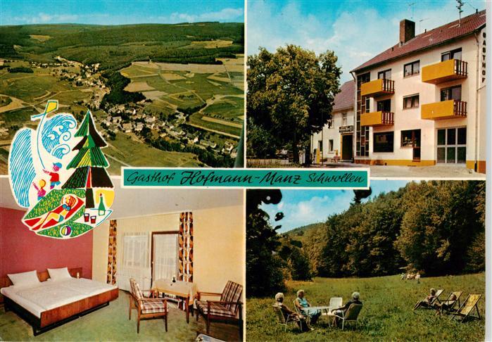 Schwollen Fliegeraufnahme Gasthof Hofmann Manz Gaestezimmer Liegewiese