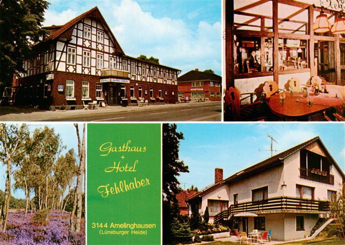 Amelinghausen Lueneburger Heide Gasthaus Hotel Fehlhaber Gastraum Heidelandschaf