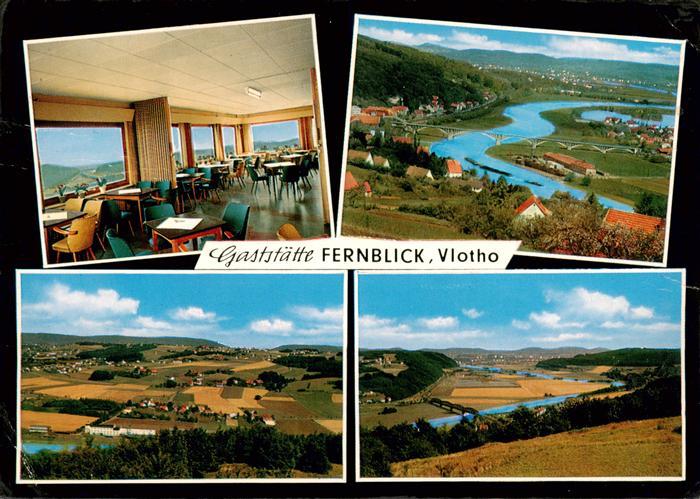 Vlotho Gaststaette Fernblick Gastraum Fliegeraufnahmen