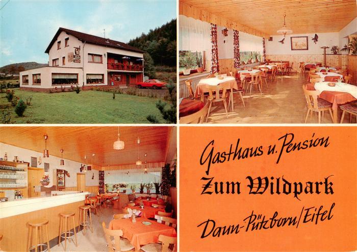 Puetzborn Gasthaus Pension Zum Wildpark Gastraeume Bar