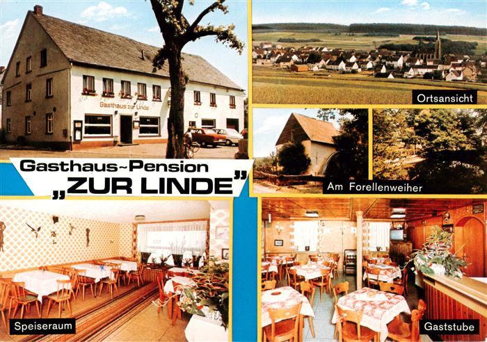 Gonzerath Gasthaus Pension Zur Linde Panorama Am Forellenweiher Speiseraum Gasts