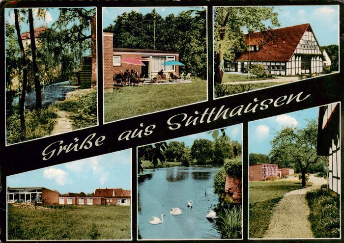 Sutthausen Jugendhof und Altenerholungsstaette Teilansichten Schwanenteich