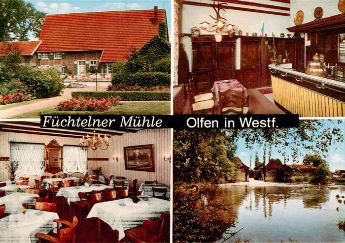 Olfen Westfalen Gaststaette Fuechtelner Muehle Gastraeume Schwanenteich