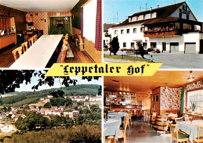 Marienheide Gasthaus Pension Leppetaler Hof Gaststube Kegelbahn Panorama