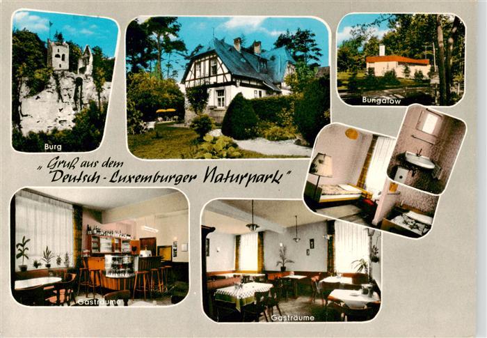 Pruemzurlay Deutsch Luxemburger Naturpark Cafe Restaurant Burg Bungalow Gastraeu