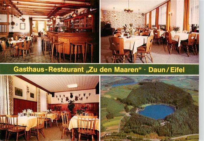 Daun Eifel Gasthaus Restaurant Zu den Maaren Gastraeume Bar Fliegeraufnahme
