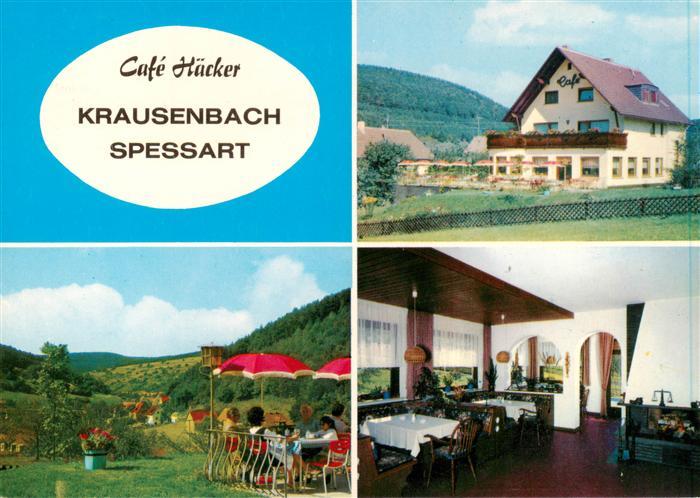 Krausenbach Dammbach Cafe Haecker Terrasse Gastraum