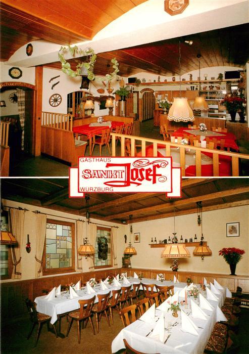 Wuerzburg Bayern Gasthaus Sankt Josef Gastraeume