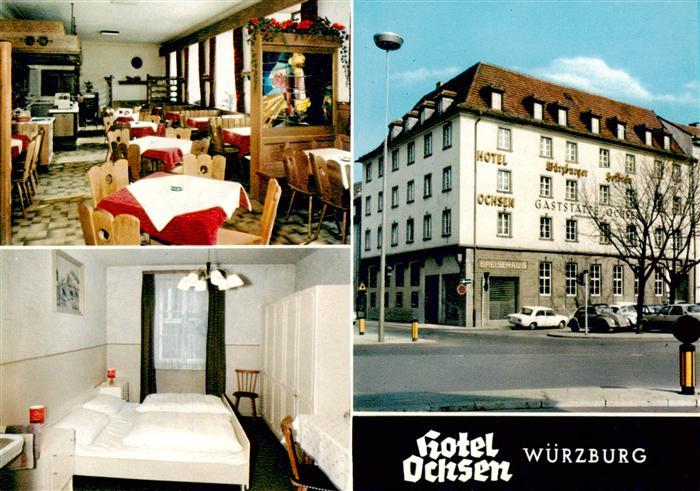 Wuerzburg Bayern Hotel Ochsen Gastraum Zimmer