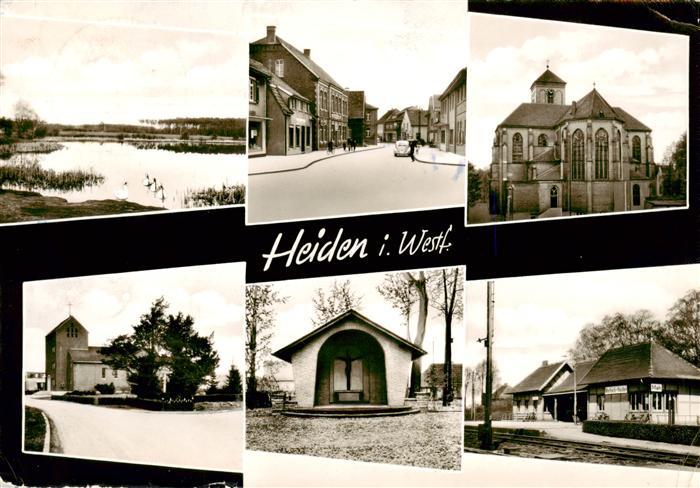 Heiden Lippe Westfalen Teilansichten Kirche Ortspartien Kapelle Bahnhof