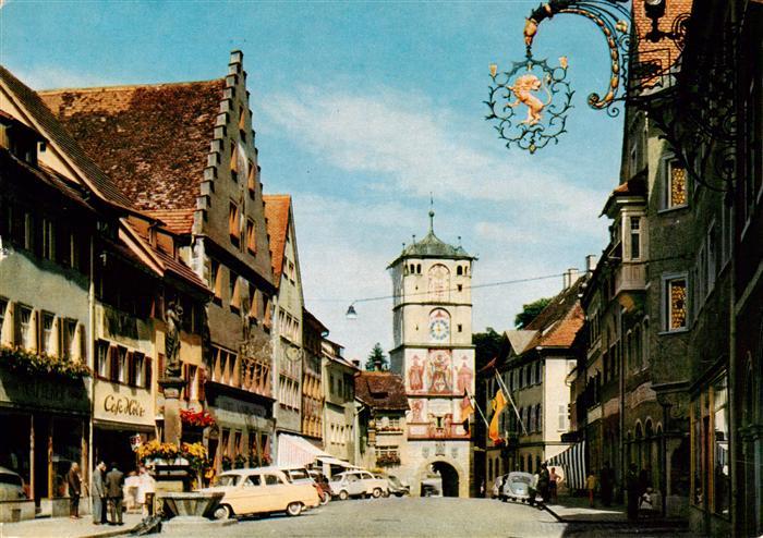 Wangen Allgaeu Herrenstrasse mit Ravensburger Tor