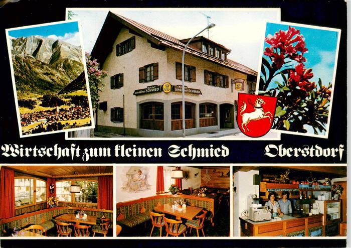Oberstdorf Wirtschaft zum kleinen Schmied Gastraeume Theke