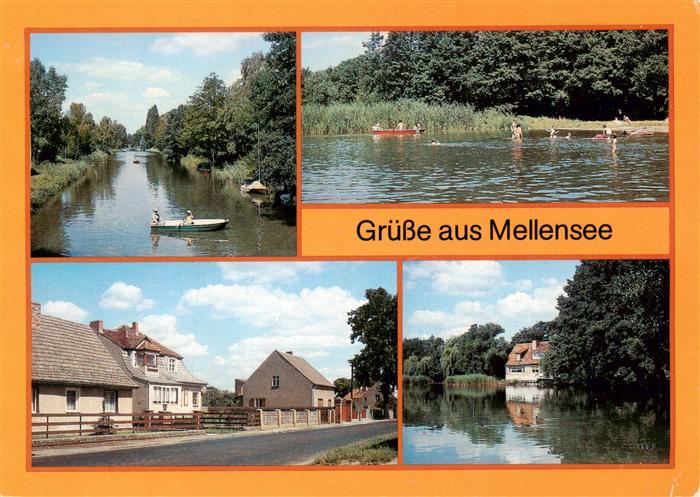 Mellensee Nottekanal mit Schleuse Strandbad Dorfstrasse Gaststaette Seeschaenke