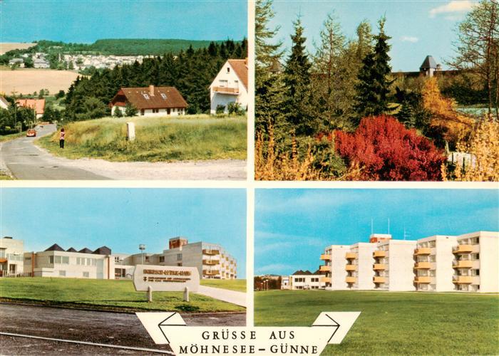 Guenne Moehnesee Moehnetalsperre Ortspartien Wohnblocks