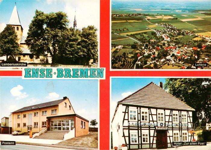 Ense Lambertus Kirche Postamt Hotel zur alten Post