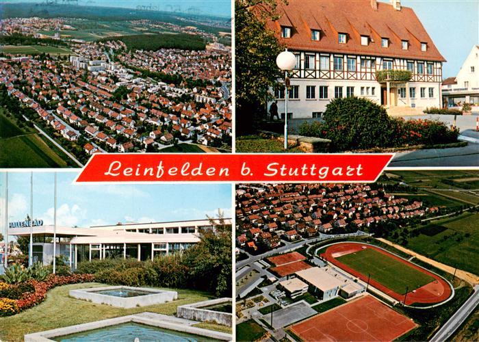 Leinfelden-Echterdingen Fliegeraufnahme Hallenbad Sportplatz