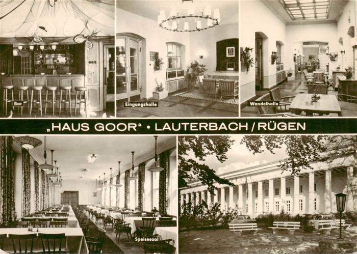 Lauterbach Ruegen Haus Goor Bar Eingangshalle Wandelhalle Speisesaal