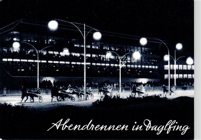 Daglfing Muenchen Trabrennbahn bei Nacht