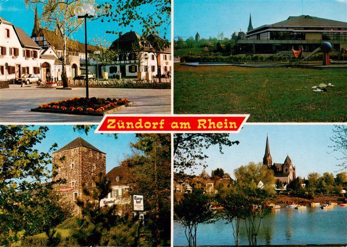 Zuendorf Teilansichten Zentrum Turmhof Kirche Halle