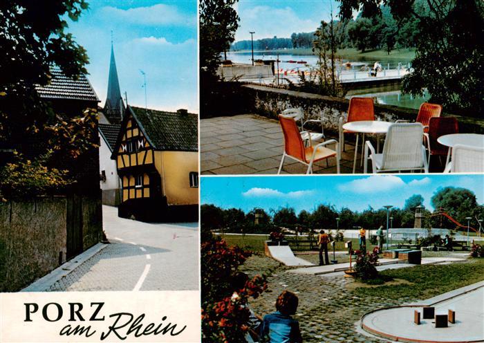 Porz Koeln Rhein Zentrum Gasse Minigolf Restaurant Cafe am Wasser