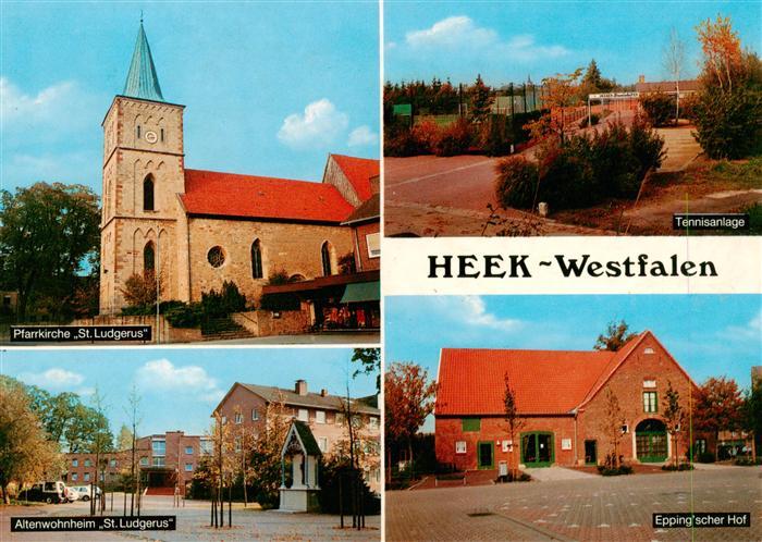 Heek Borken Westfalen Pfarrkirche Tennisanlage Altenwohnheim Eppingscher Hof