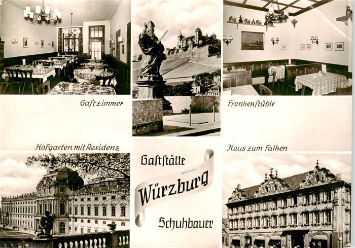 Wuerzburg Bayern Gaststaette Schuhbauer Gastzimmer Frankenstueble Hofgarten Resi