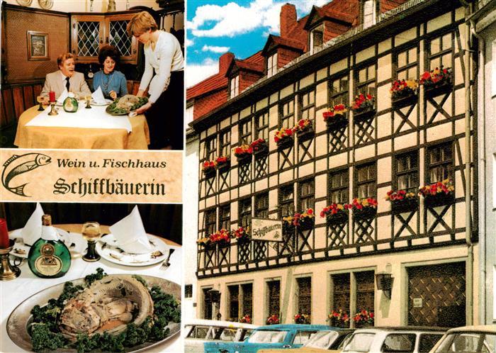 Wuerzburg Bayern Wein und Fischhaus Schiffbaeuerin Gaststube