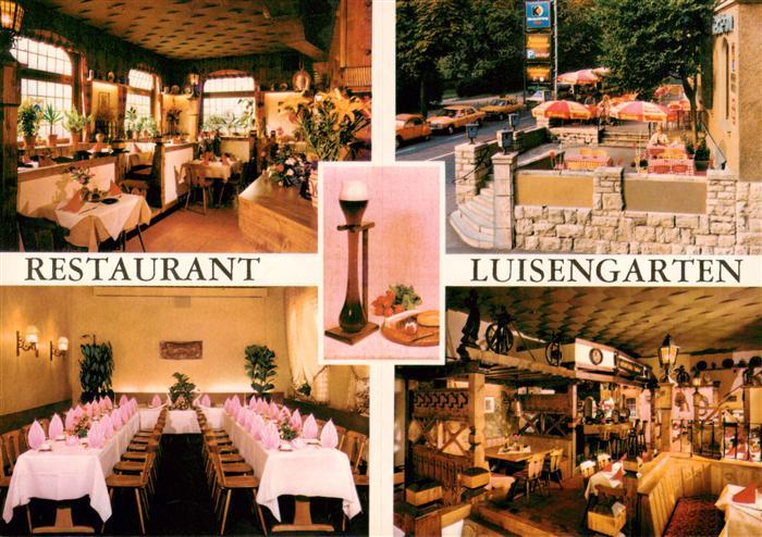 Wuerzburg Bayern Restaurant Luisengarten Gastraeume Terrasse
