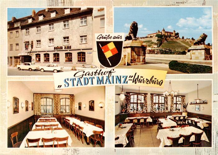 Wuerzburg Bayern Gasthof Stadt Mainz Gastraeume Schloss