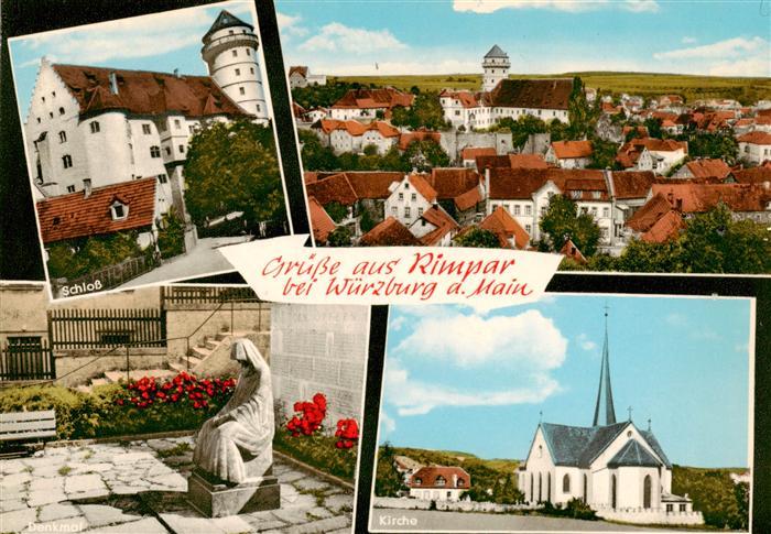 Rimpar Schloss Panorama Denkmal Kirche