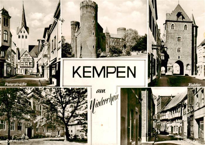 Kempen Niederrhein Peterstrasse Burg Kuhtor Gymnasium Schulstrasse