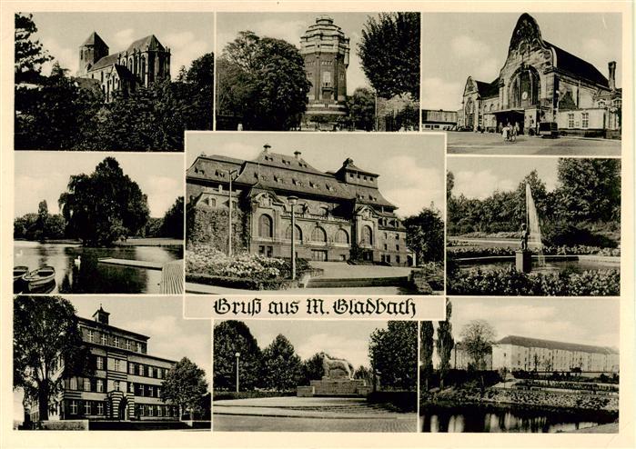 MoeNCHENGLADBACH NRW Kirche Wasserturm Schloss Bahnhof Seepartien Park Gedenkst