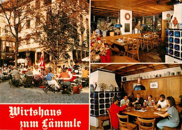 Wuerzburg Bayern Wirtshaus zum Laemmle Gastraeume Freiterrasse