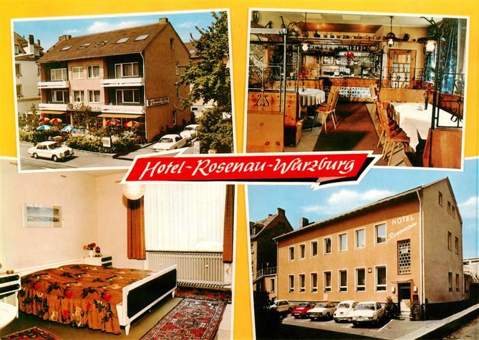 Wuerzburg Bayern Hotel Rosenau Gastraum Zimmer