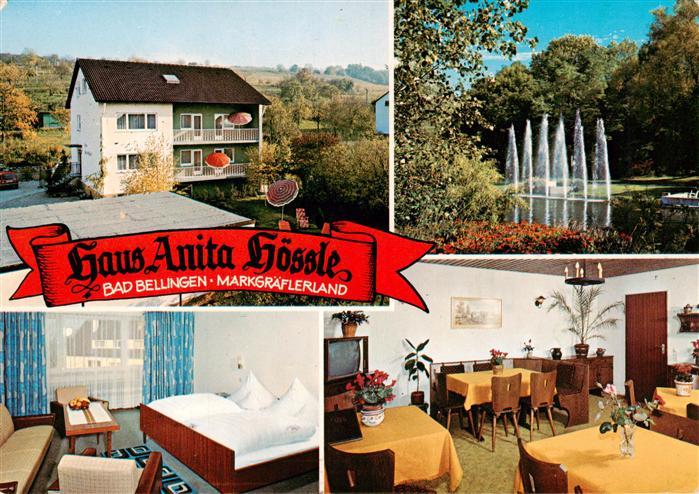 Bad Bellingen Haus Anita Hoessle Park Fontaene Zimmer Gatraum