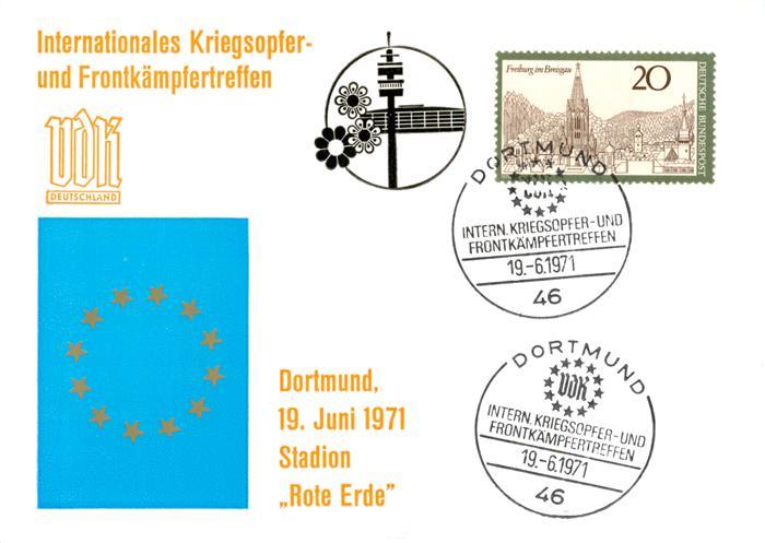 DORTMUND  CITY Internationales Kriegsopfer und Frontkaempfertreffen 1971 im Stad