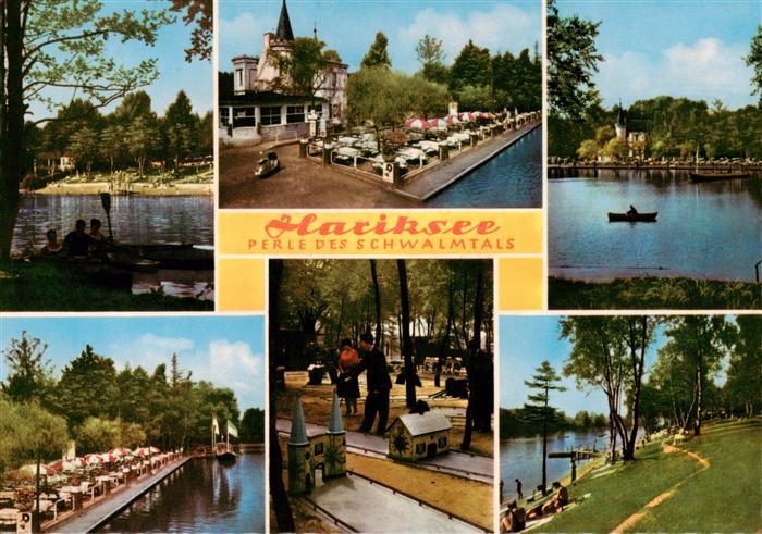 Hariksee Schwalmtal mit Strandbad Bootsbetrieb Kleingolf Panorama
