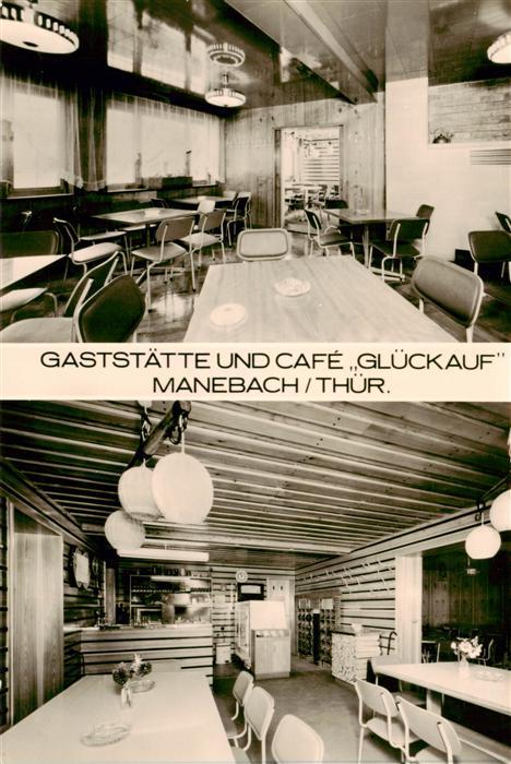 Manebach Gaststaette und Cafe Glueckauf Gastraeume