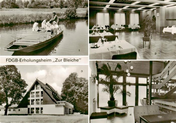 Burg Spreewald FDGB-Erholungsheim Zur Bleiche Spreewaldmotiv Speisesaal Treppena