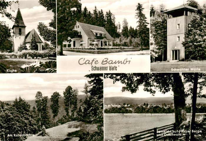 Neuenbuerg Enz Kirche Cafe Bambi Schwanner Warte Am Rotenbaechle Fernsicht auf P