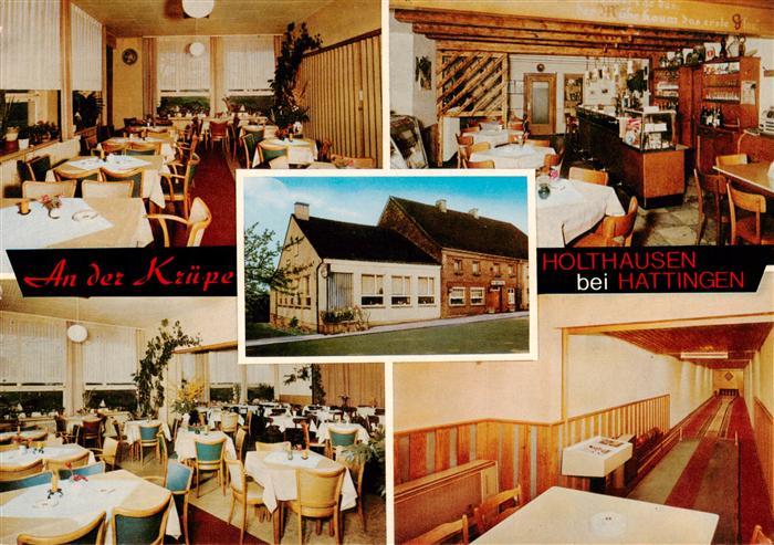 Holthausen Muelheim Ruhr Gaststaette An der Kruepe Gastraeume Kegelbahn