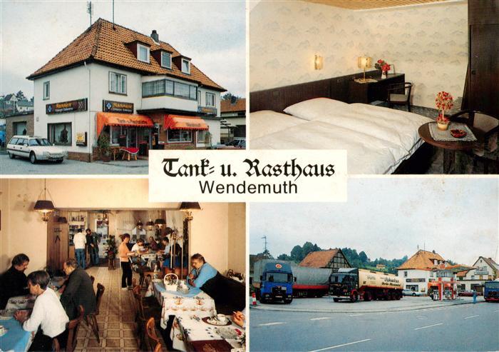 Eschwege Tank und Rasthaus Wendemuth Gastraum Gaestezimmer Parkplatz