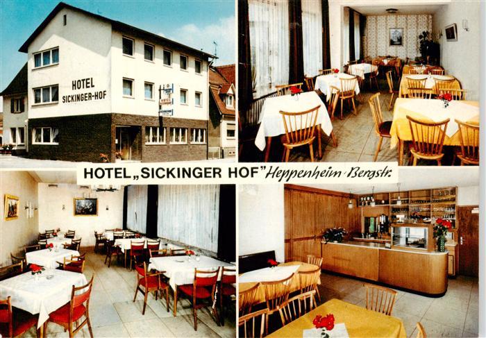 Heppenheim Bergstrasse Hotel Sickinger Hof Gastraeume Theke