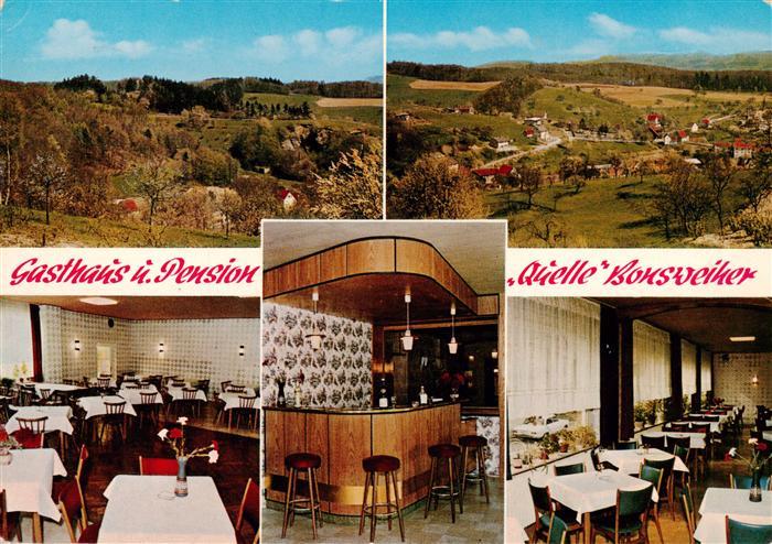Bonsweiher Gasthaus Pension Zur Quelle Gastraeume Bar Panorama